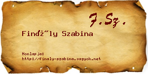 Finály Szabina névjegykártya